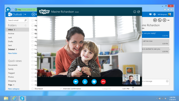 Nu kan du Skypa från Outlook.com